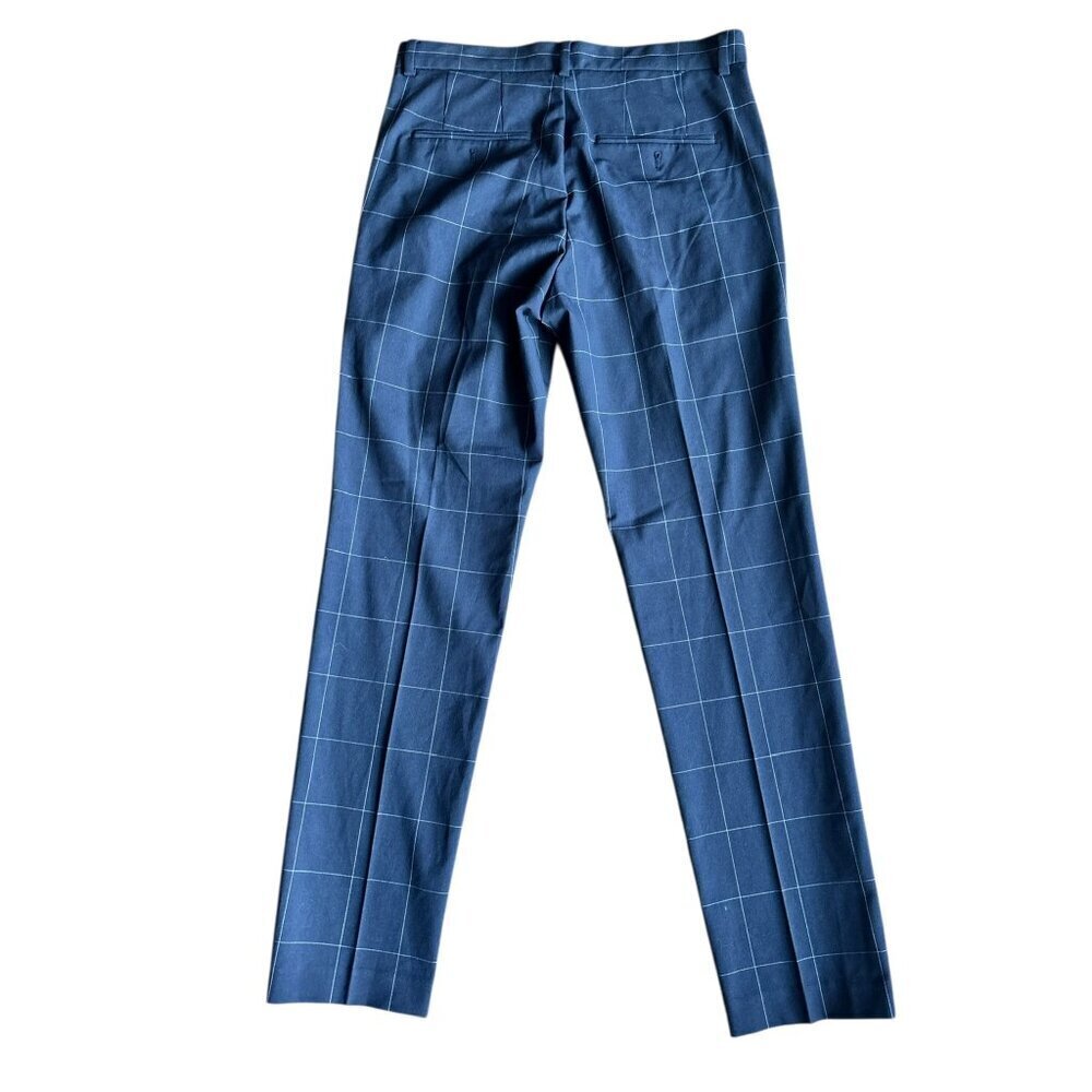 H&M Women's Navy Blue Slim Fit Coupe Pants - Picture 3 of 7